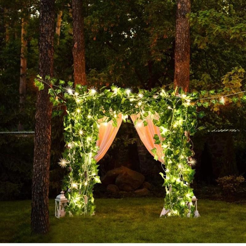 Fairy Lights 7M 50LEDS/12M 100LEDS Solar Lights Maple Leaf Waterproof Outdoor Garland Solar Lamp Christmas for Garden Decoration