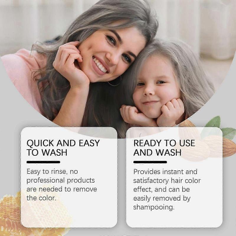 Wiieey Gray Children's Color Hair Cream Plant Extract Maintenance Diy Color Hair Care Color Beauty Pomade