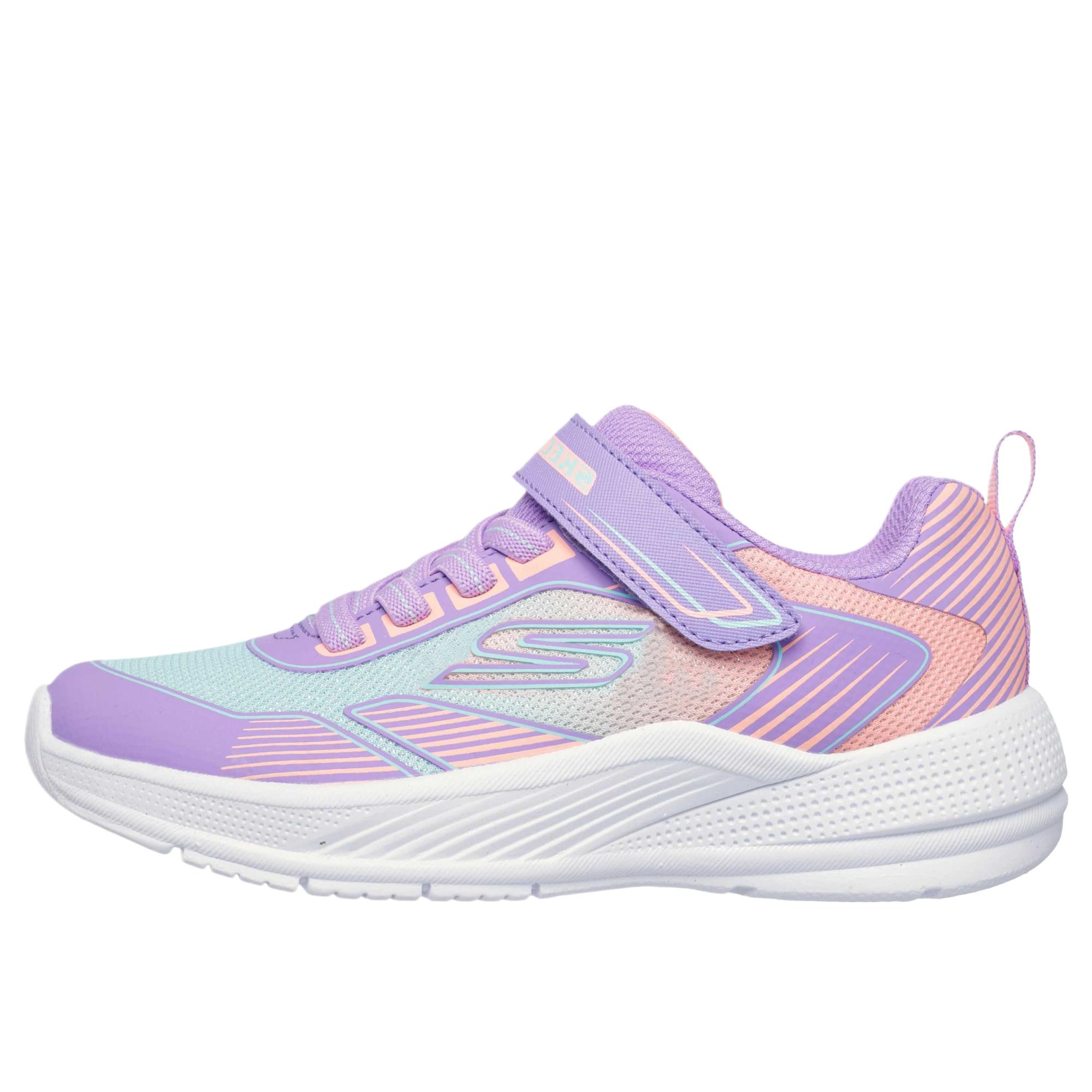 Skechers Детские Microspec Advance Oasis Point Повседневная Модная Низкая Обувь Детский кроссовок Фиолетовый 303657L-LVMT 29