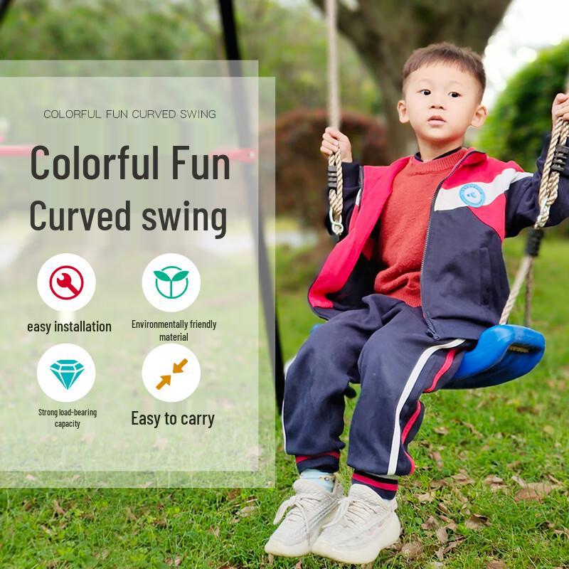 Children's Outdoor Curved Plastic Swing
