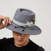 Distress Fedora Hatt Vuxen Unisex Magikerhatt Maskeradhatt Kostym Huvudbonad