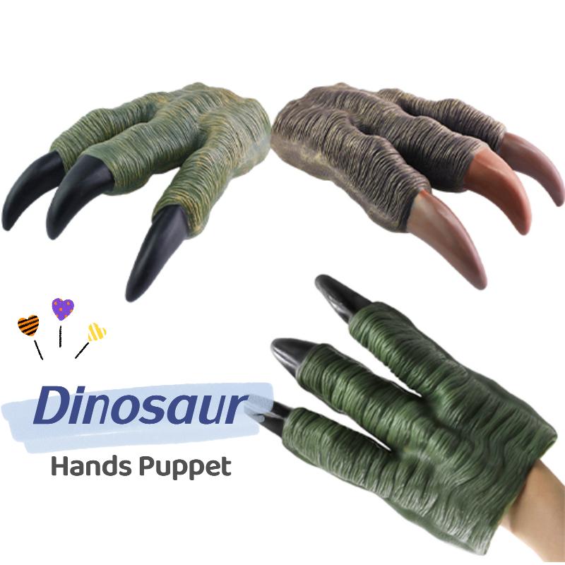 Gloves Halloween Dinosaur Model Animal Hand Puppet Kids Claws Toys Xmas Props