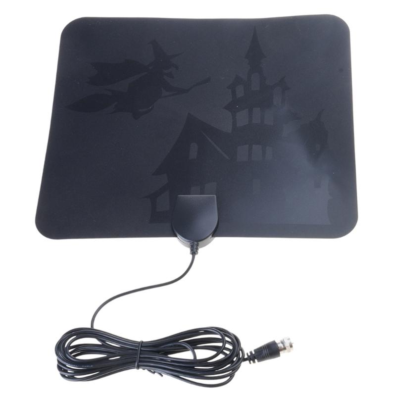 4K 1080P High Gain HD TV DTV Box Digital TV Antenna 120Miles Booster Active Indoor Aerial Flat Design TNT Antenna Replac