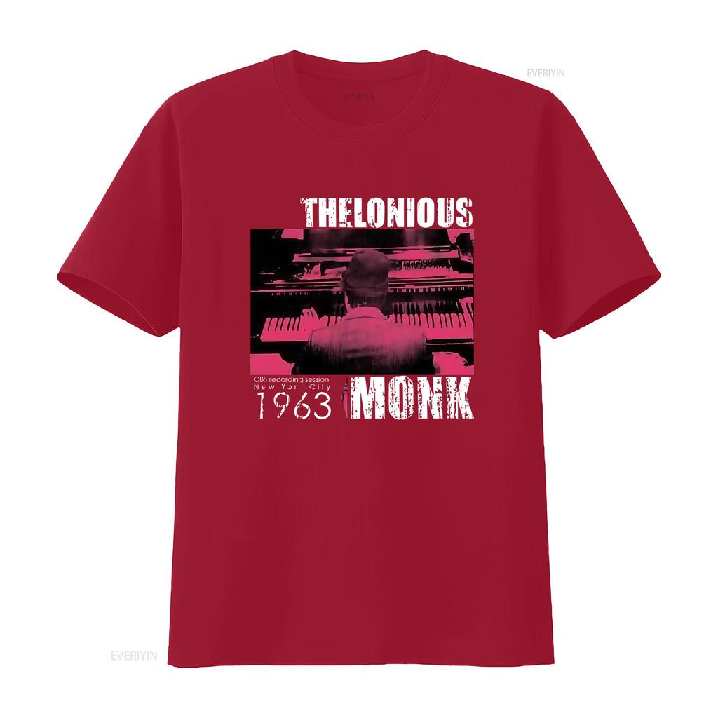 THELONIOUS MONK CBS Sessione di Registrazione New York City 1963 T Shirt da Uomo S M L XL 2XL Hi Fidelity Merch vintage Lavata