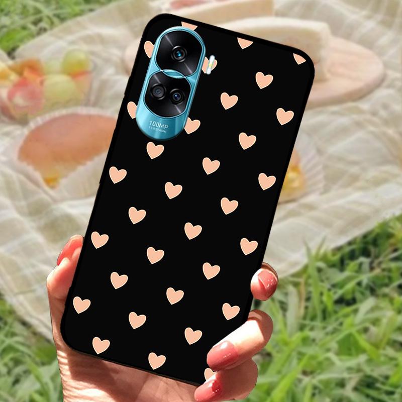 For Honor 90 Lite Case Honor90 Pro Silicone Painted Soft Black Cover for Huawei Honor 90 Pro Phone Shell 90Lite 5G Funda Coque