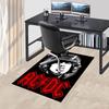 1pc ACDC Home Office, Durable Polyester Floor Mat with Easy, Office Decor, Urban Style, Nonslip Backing