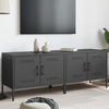 VidaXL 2-piece TV Cabinet Set Black 68x39x50.5 Cm Steel, TV Stand, TV Sideboard, Multimedia Cabinet, TV Bench, Hi-fi Cabinet, Center 842935
