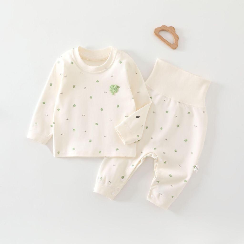 Baumwoll-Basisunterwäsche-Set für Babys mit hohem Bund für Herbst/Frühling
