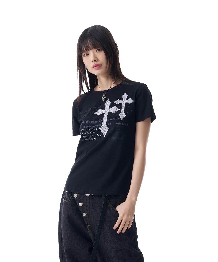 AAKAM Laced Cros2 Patch Half Top (Black)