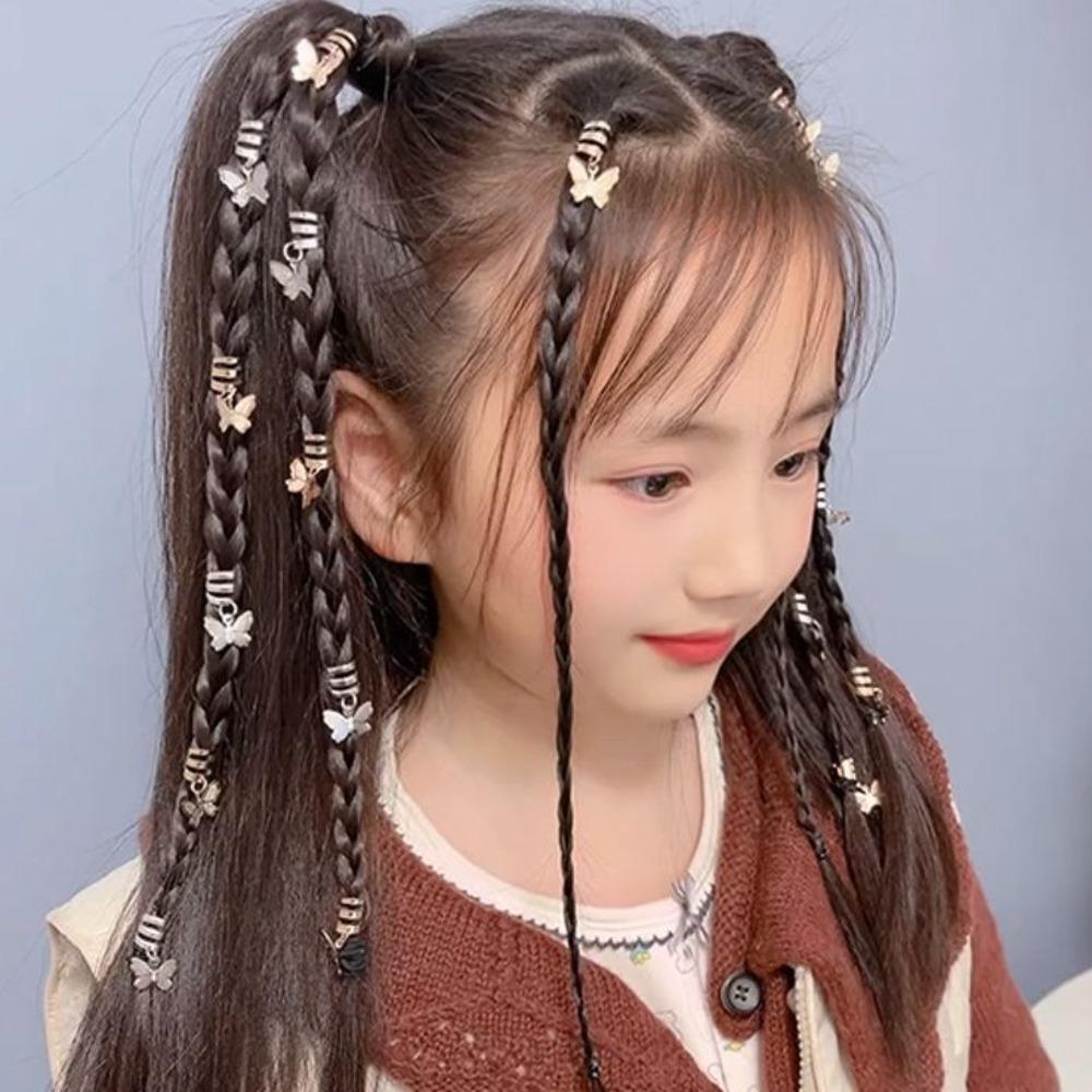 20Pcs Dread Locks Dreadlocks Beads Hair Braiding Hair Braid Tubes Hollow Out Hair Ring  Decor