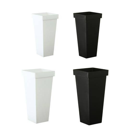 Tall Flower Bucket Modern Plastic Vase Elegant Square Bucket for Cut Flowers Floral Arrangement Home Wedding Party Table Centerpiece