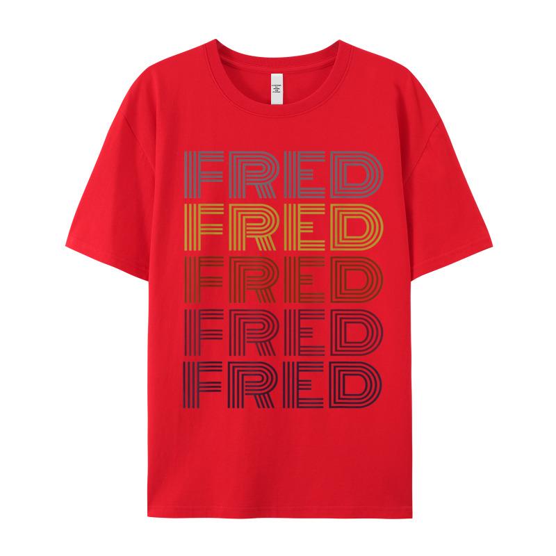 Printing Graphic 365 First Name Fred Crewneck Tshirts Christmas Tees Short Sleeve Boyfriend Funky Cotton Gift Idea T Shirts
