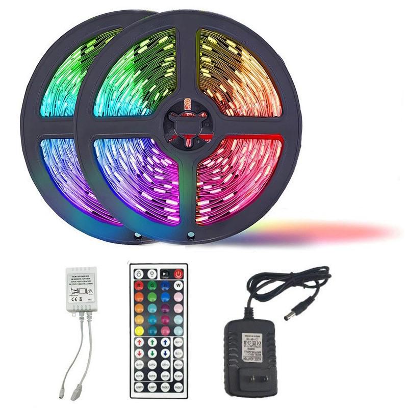 Waterproof 12V LED Light Strip with Alexa Voice Control and 24-Key Remote