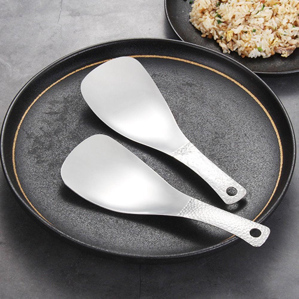 Thickened Rice Spoon Stainless Steel Canteen Serving spoon Portable Rice Shovel Kitchen Tools