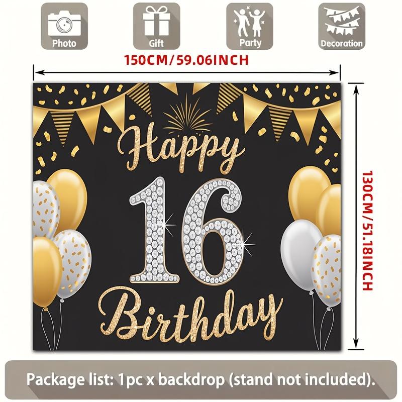 2D Plane, [party Backdrop] 2D Plane Banner, 1 Piece. Happy 16th birthdayDJH