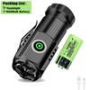 2000LM Powerful Portable Mini LED Flashlight  3LED Ultra Strong Light 18350 Battery USB C Rechargeable With Magnet Torch