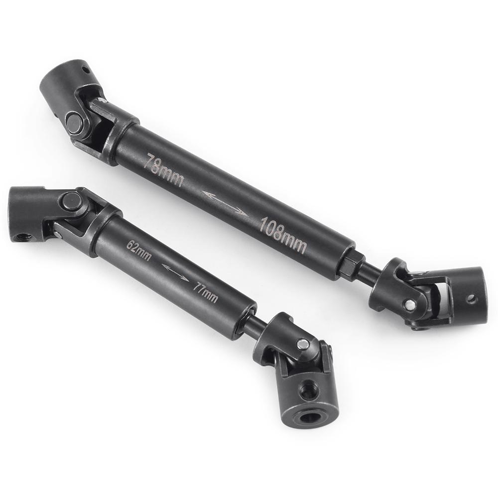 YEAHRUN Steel Front Rear CVD Drive Shafts Steering Portal Axle Stub for 1/18 RC Crawler Car Axial Capra 2WD UTB18 Accessories