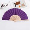 Elegant Foldable Fan With Single Color Silk Cover  Practical Craftsmanship Perfect For Important Gatherings