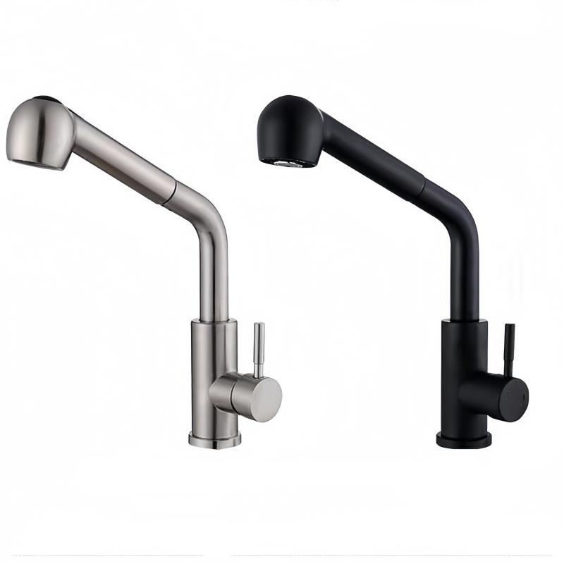 Kitchen Hot and Cold Faucet Stainless Steel Pull Out Faucet Dish Sink Tap Universal Faucet Kitchen Accessories Shower
