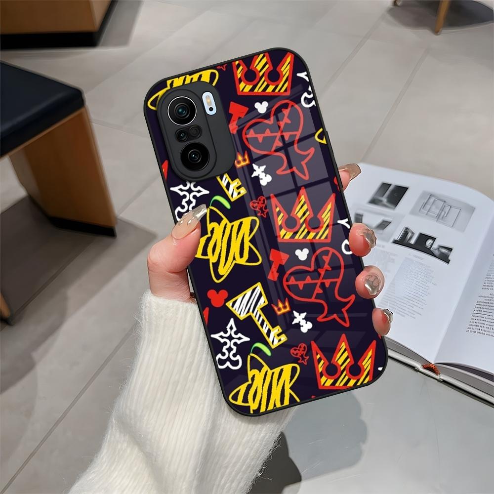 Kingdom Hearts Phone Case Glass For Xiaomi 15 14 12 Lite 13 Pro 11t Lite POCO M5 X6 M6 X5 X3 NFC F5 F6 Pro Cover