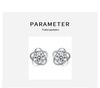 Sterling Silver Plum Blossom Diamond Stud Earrings for Women - Ancient Style, Simple, Versatile, Comfortable for Sleep