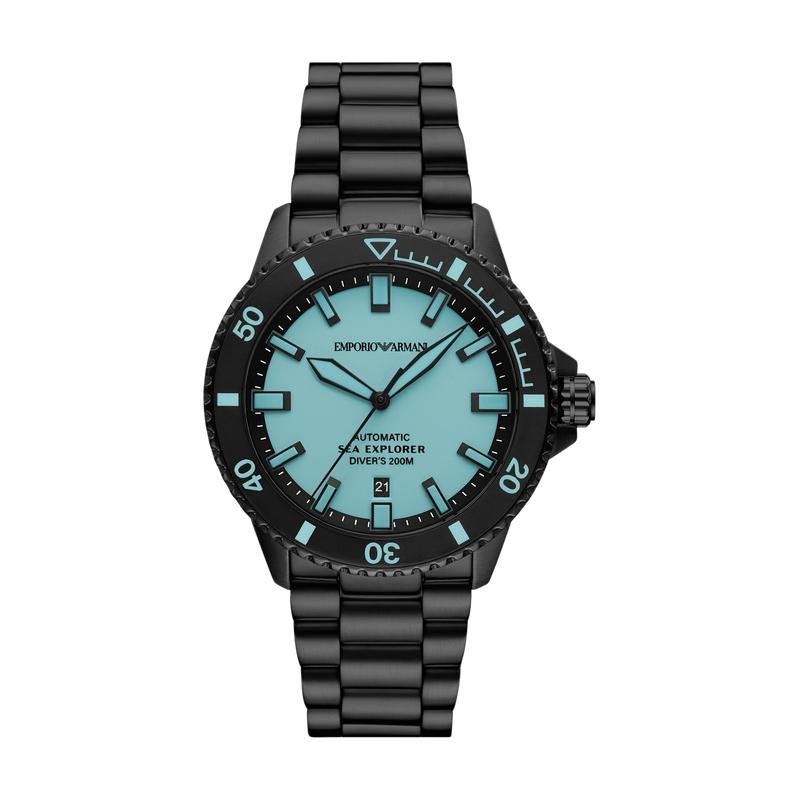 

Emporio Armani Watch Mechanical Movement Stainless Steel Strap 42Mm Blue Dial 200M Water Resistant Men watches AR60084 Regular Box