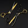 6.0 Inch Cm-12 Black Gold H Er Double-Sided Sword Back, Hair Scissors, Hair Scissors, Flat Scissors, Bangs Scissors, Teeth