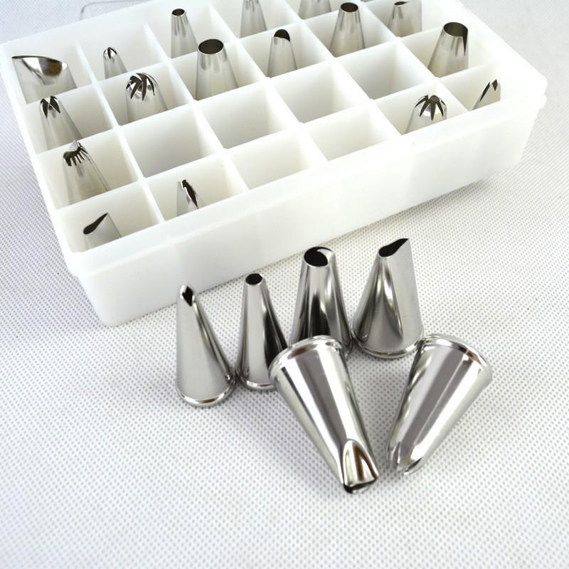 24-Piece Stainless Steel Flower Icing Nozzle Set for DIY Baking