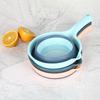 Foldable Water Ladle, Collapsible Silicone Kitchen Scoop for Rice Washing, Space Saving Multipurpose Dipper for Home
