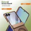 360 Rotating Skin Friendly Matte Magnetic Case For Samsung Galaxy Z Flip 7 8 6 5 Flip8 Stand Cover With Glass Screen Protector