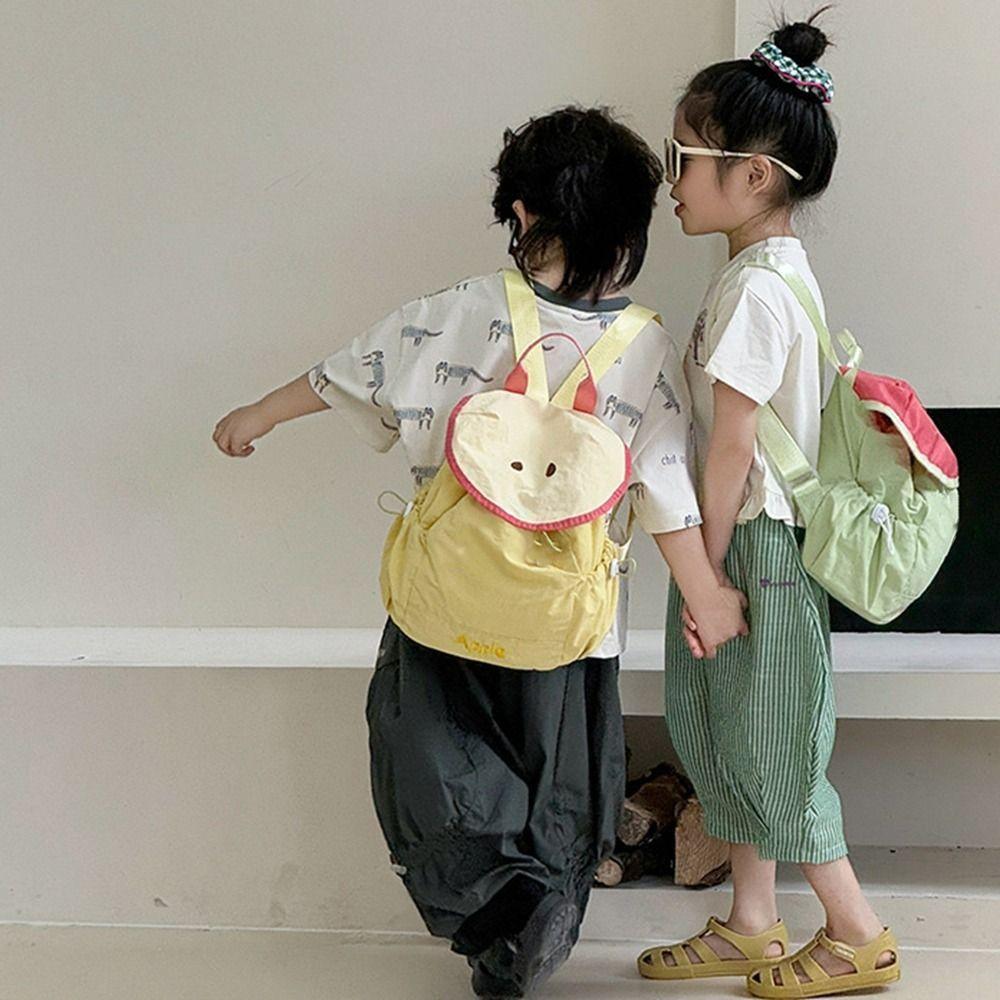 Travel Outdoor Drawstring Backpack Dopamine Color Hiking Shoulder Bag Fruit Nylon Backpack  Girls