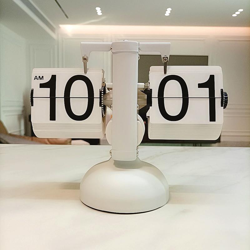 Digitale Flip-Down-Uhr Stumm Genaue Mechanische Tisch-Flip-Uhr für Wohnzimmer Studie Einzel