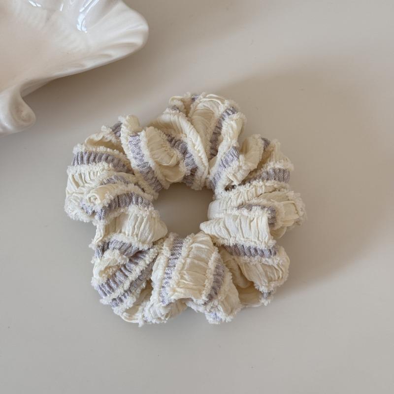 

Crunchy Milk Foam Sweet Leather Braid Girl High-end Bun Versatile Hair Tie for Tying Hair Hair Accessory рожевий/фіолетовий