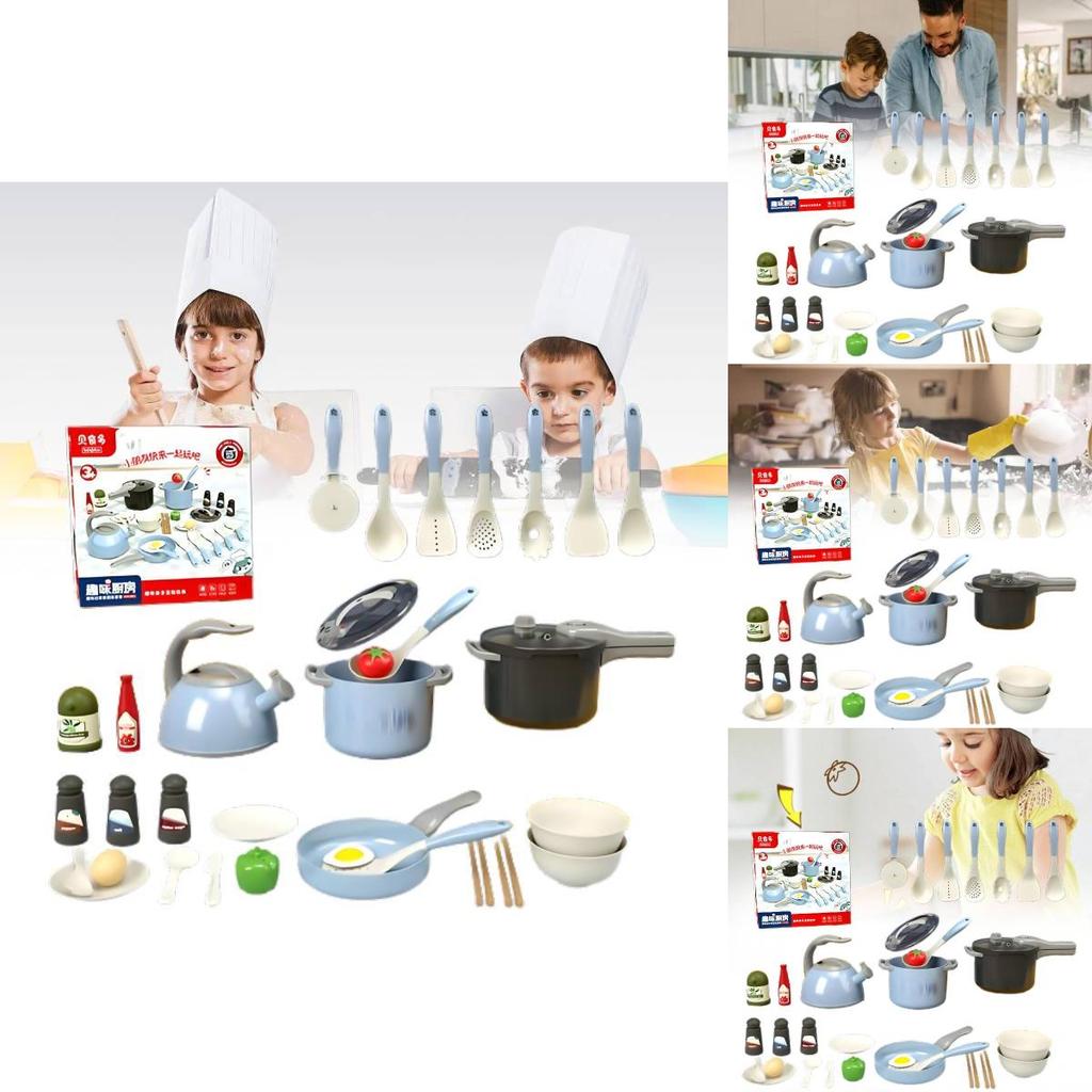 Colorful Kids Kitchen Toy Set With Realistic Cooking Features For Boys And Girls