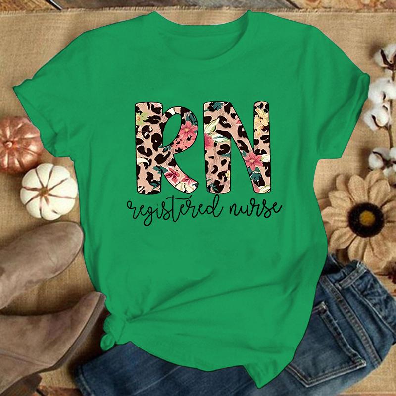 

Fashion International Nurses Day Rn Registered Nurse Print Graphic T Shirt Unisex Fashion Casual Short Sleeve Shirt Tee 4XL