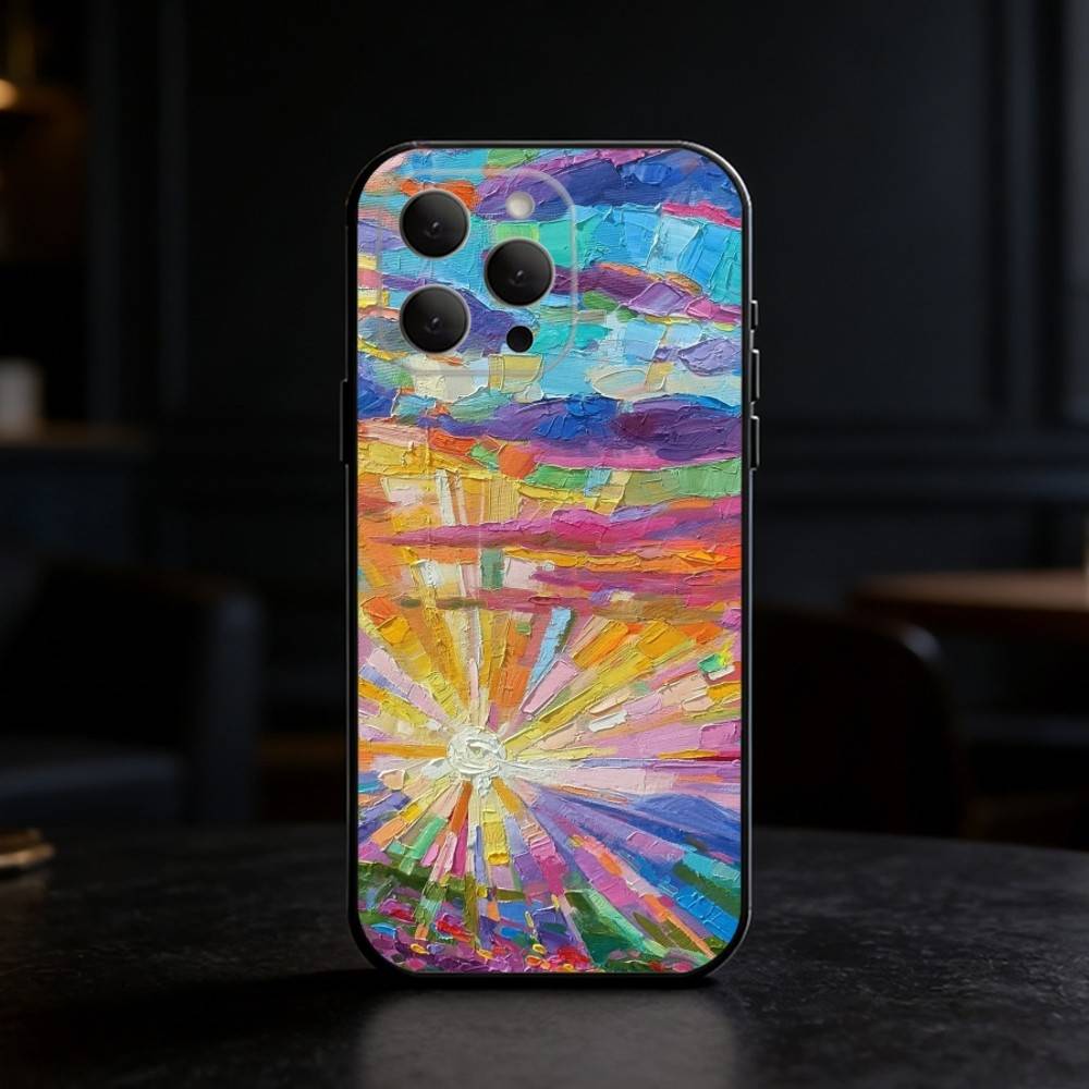 Watercolors Set Paint Palette Phone Case Silicone black Soft For IPhone 17,16,15,14,13,12,11,SE,Plus Pro Max