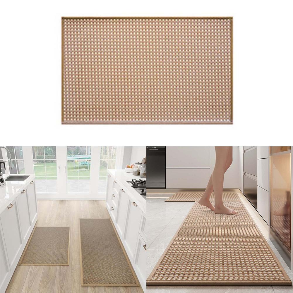 1 Piece Anti-slip Carpet Waterproof Kitchen Mat Polyester Fiber Kitchen Floor Mat For Water And Oil 17x28inch/43*70cm Home Parts