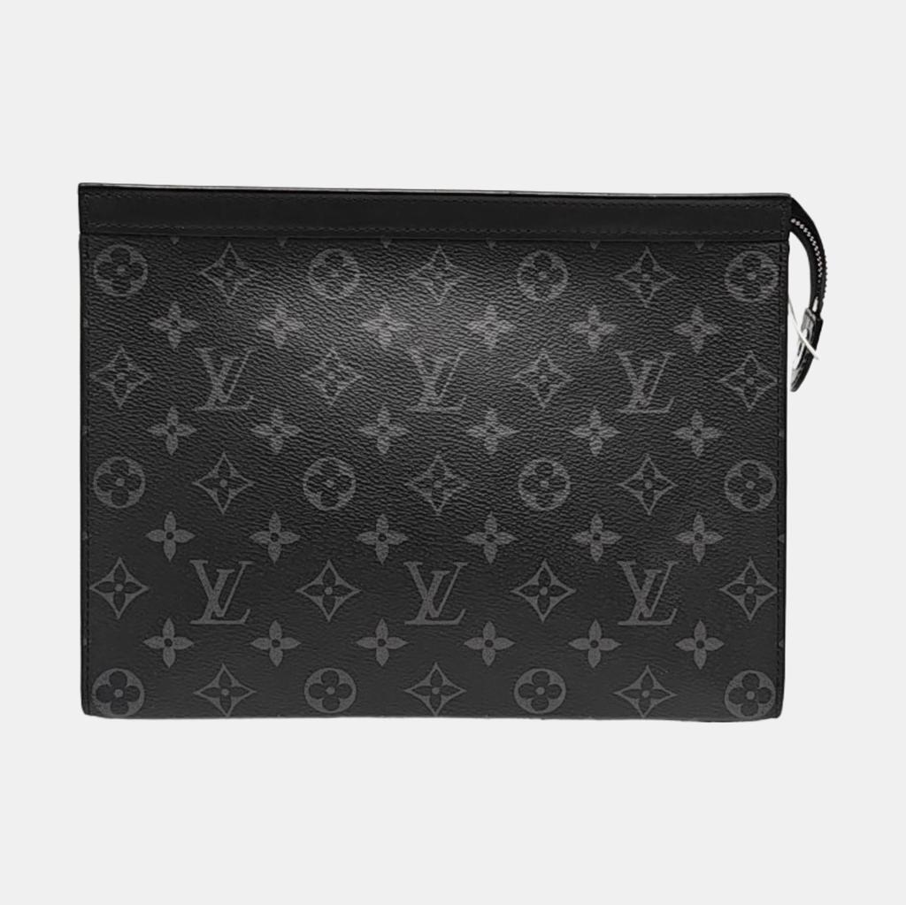 [Pre-Owned] Louis Vuitton Pochette Voyage MM 'Black Monogram Eclipse Canvas' - Very Good #1G1KZWY