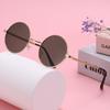 Unisex Round Metal Frame Colored Sunglasses - Trendy Ocean-Inspired Shades
