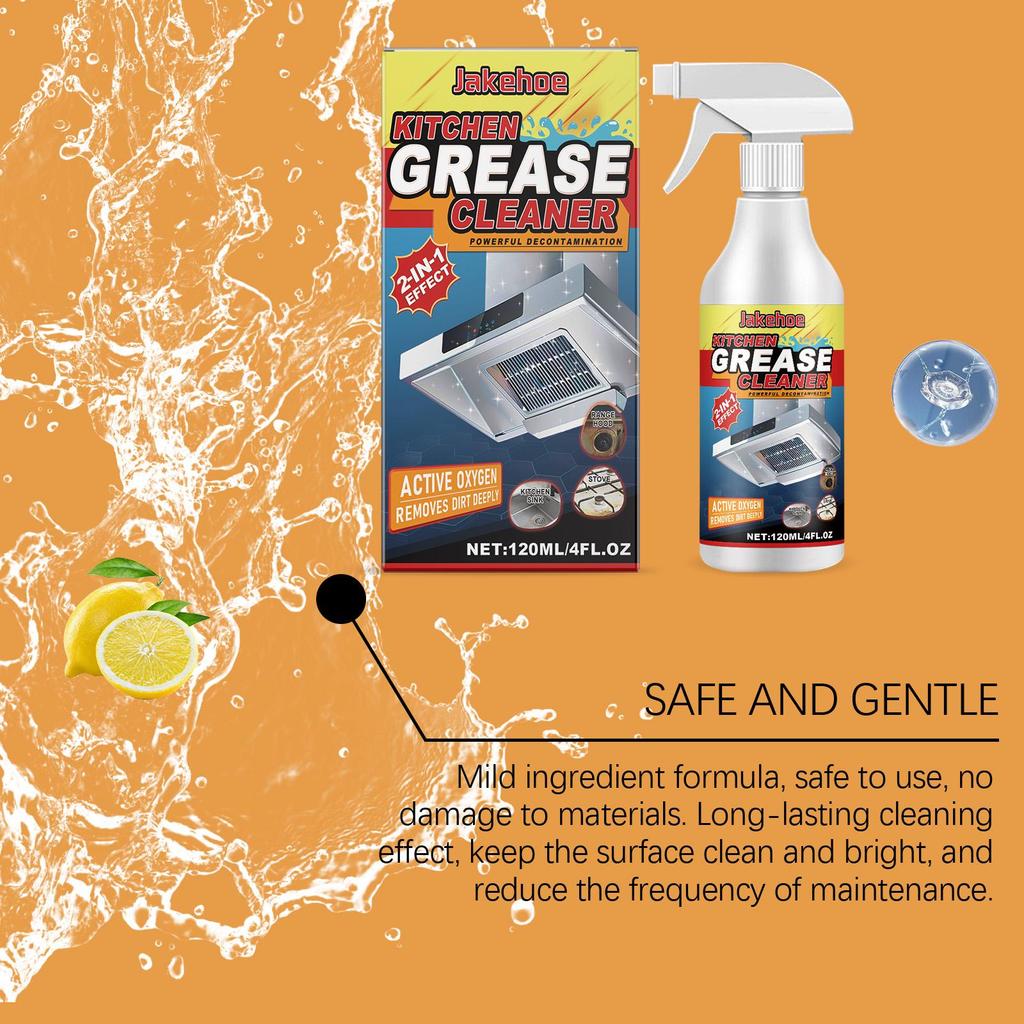 Kitchen Grease Cleaner Household Heavy Duty Grease Cleaner Kitchen Stovetop Stain Remover Foam Cleaner