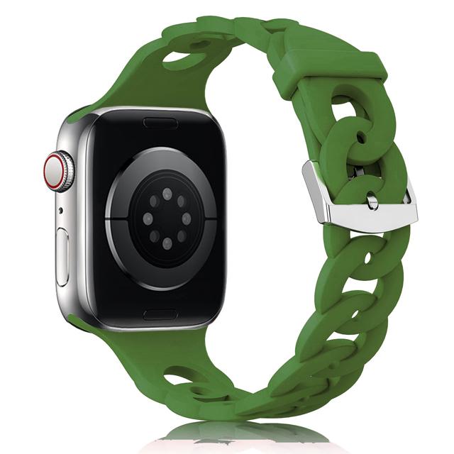 Silikonarmband für Apple Watch Band 45mm 44mm 40mm 41mm 42mm 49mm atmungsaktives Armband correa iWatch Ultra Serie 8 7 6 5 4 SE