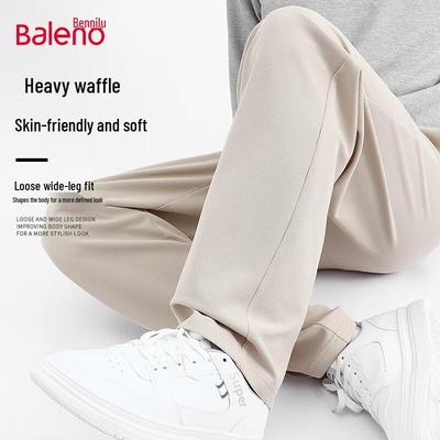 Baleno Men's Waffle Knit Straight Leg Casual Pants