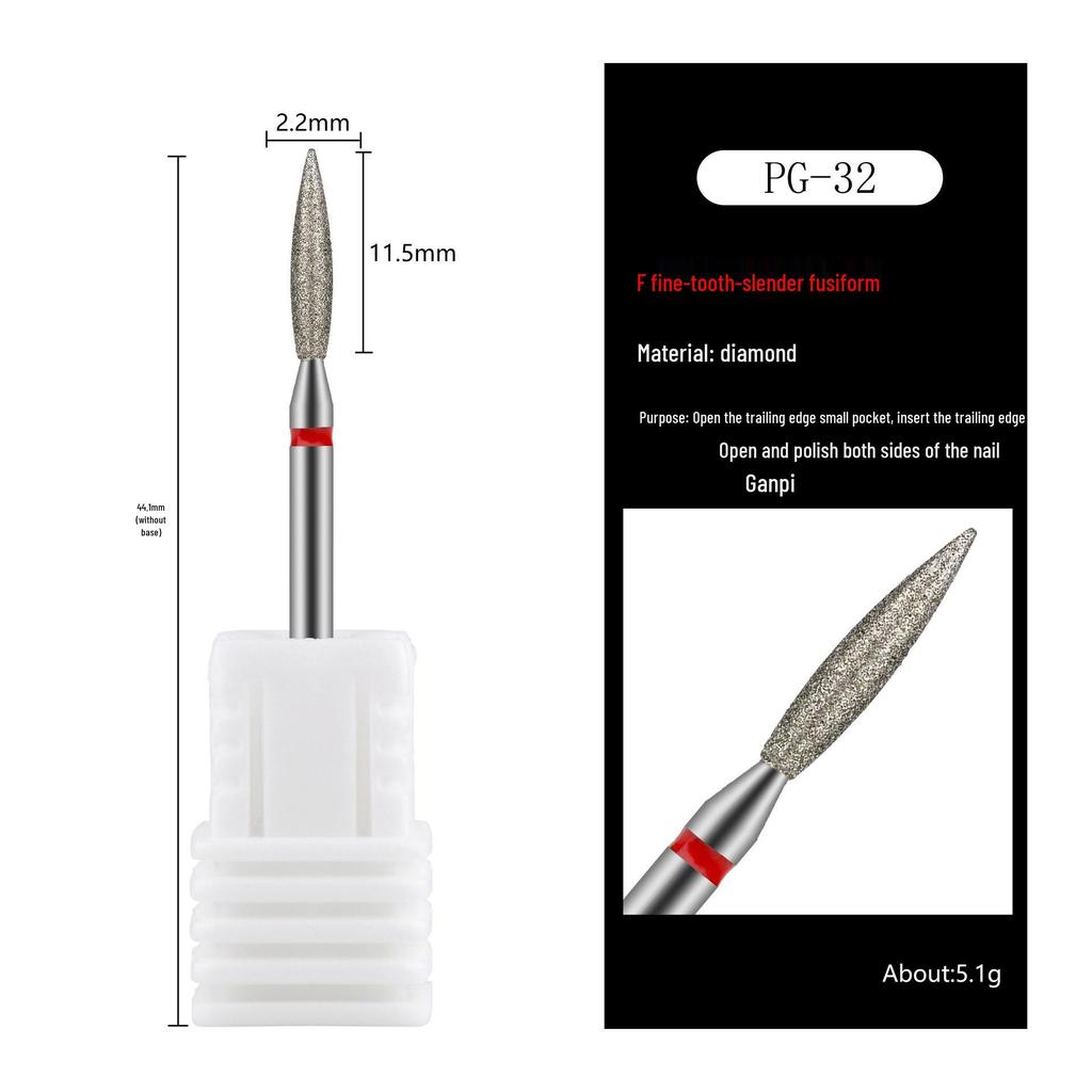 Russischer Diamantschleifer Maniküre-Werkzeug zur Nageloberflächen-Vorbehandlung