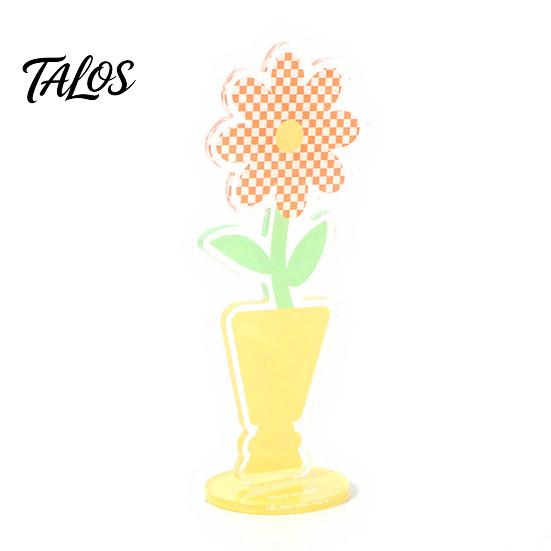 Rounded Edge Memo Clip Acrylic Desk Holder, Flower Shaped Photo Display Stand, Home Polaroid Office Table Number Holder for Cards Paper Note Postcards