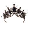 Wedding Bridal Tiara Crown Necklace Earrings Three-piece Set Baroque Queen Birthday Crown Hair Crown