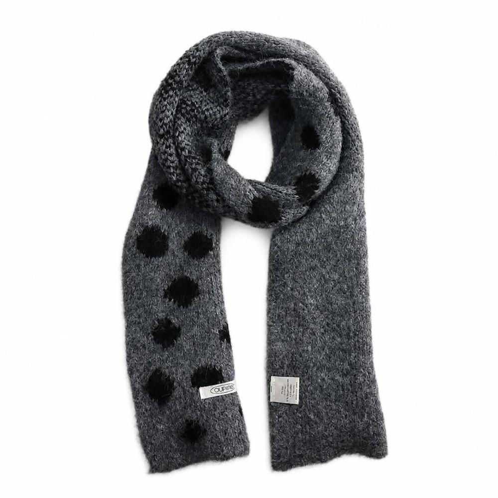 Soft Plush Knitted Scarf Warm Neckerchief Scarf Versatile Wool Blend Scarf Women