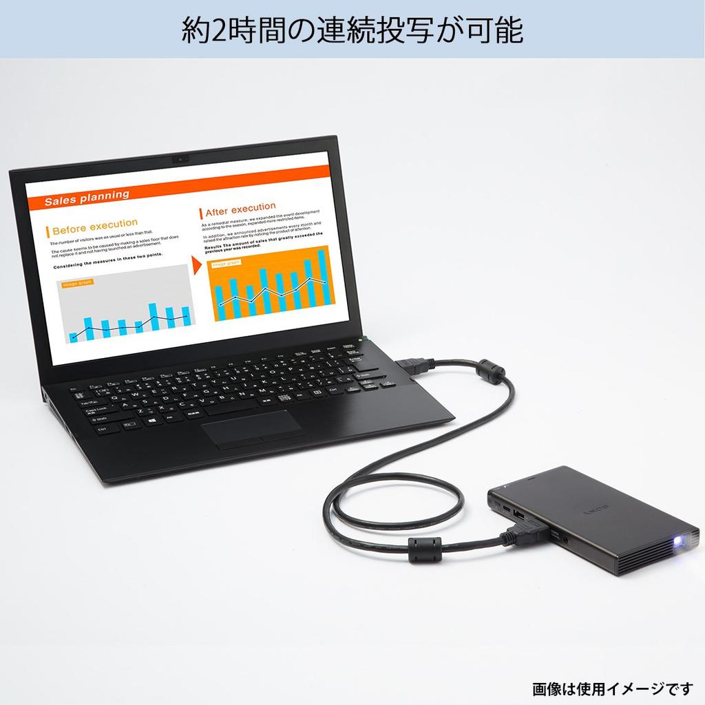 Sony Proiettore Portatile con Alimentazione USB Proiezione DLP Luce LED HDMI Avvio Rapido Compatibile MP-CD1 Sistema di Alimentazione, Sorgente, Terminale,