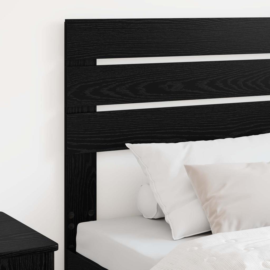 Headboard In Black Oak Look Made of Wood Based Material