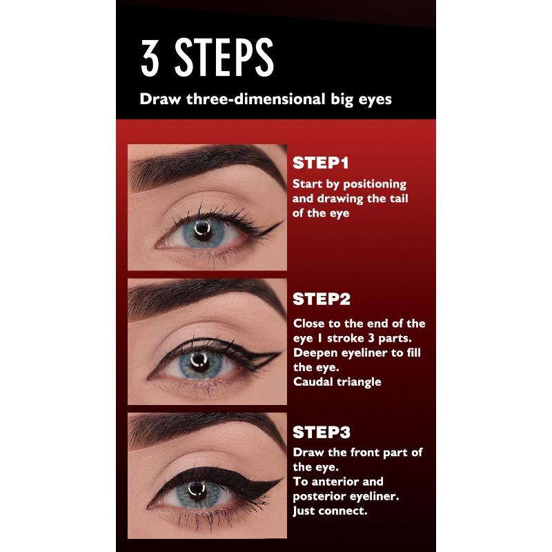 Qianxiu Fine Tip Black Liquid Eyeliner Smooth Long Lasting Smudge Proof