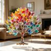 Transparent Acrylic Ornament Tree of Life Desktop Ornament, Colorful Tabletop Decoration, Creative Art Artistic Decoration Statue for Home Table